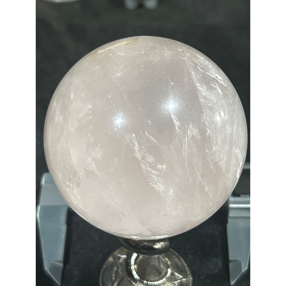 Natural Rose Quartz Crystal Sphere Polished Pink Gemstone Orb 69mm #73